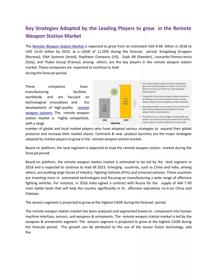 key strategies adopted by the leading players