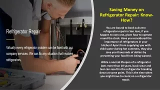 Saving Money on Refrigerator Repair: Know-How?