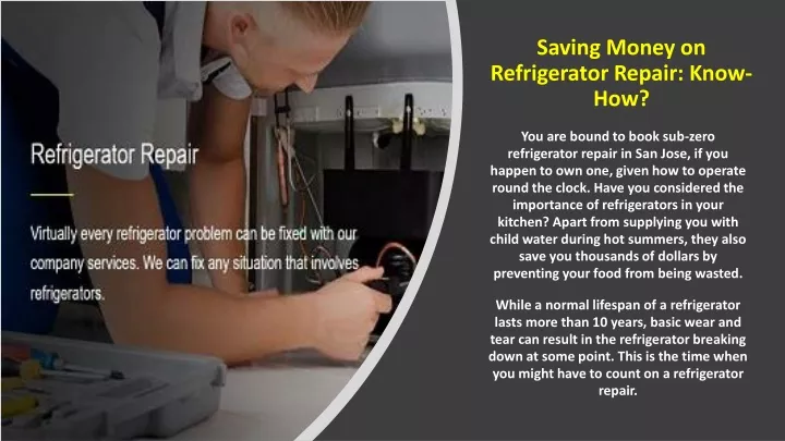 saving money on refrigerator repair know how