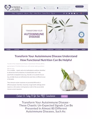 Transform Your Autoimmune Disease - Mor's Nutrition & More
