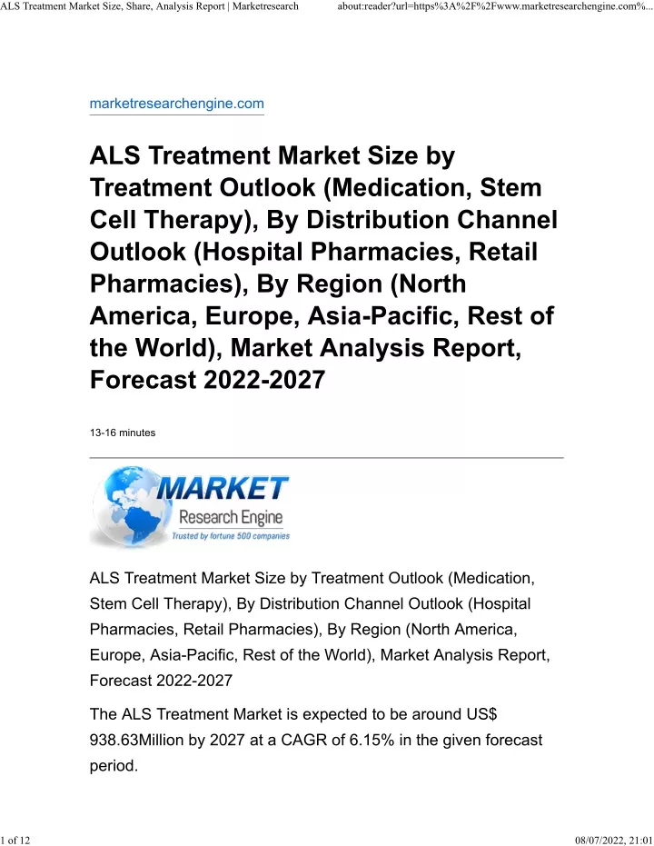 als treatment market size share analysis report