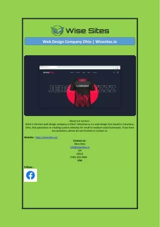 Web Design Company Ohio Wisesites.io