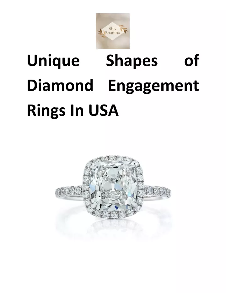 unique diamond engagement rings in usa