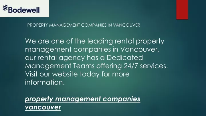 property management companies in vancouver