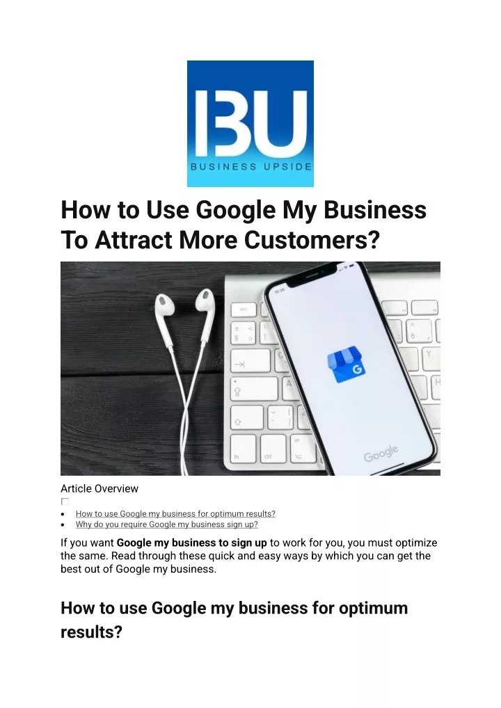 how to use google my business to attract more