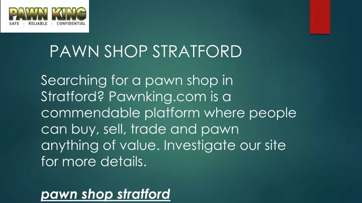 pawn shop stratford