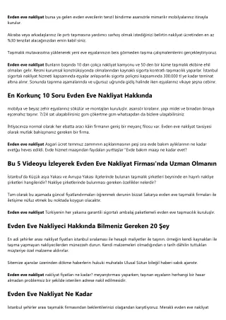 Spor Bize Evden Eve Nakliyeci Hakkında Neler Öğretebilir