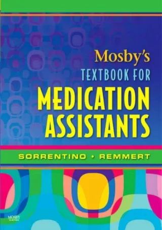 EPUB Mosby s Textbook for Medication Assistants