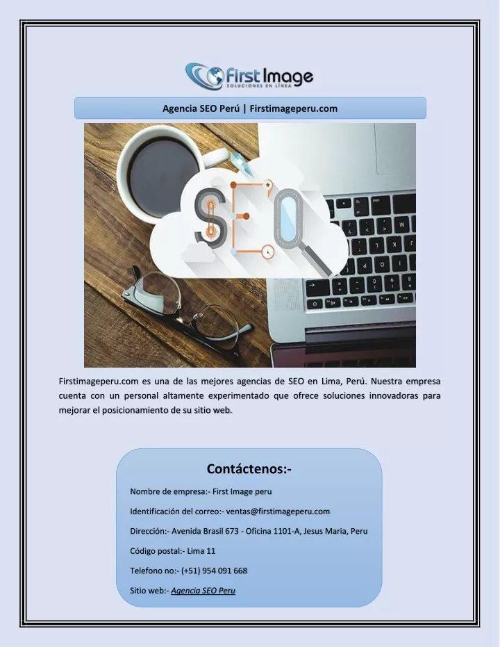 agencia seo per firstimageperu com