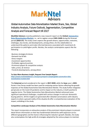 global global automotive data monetization market