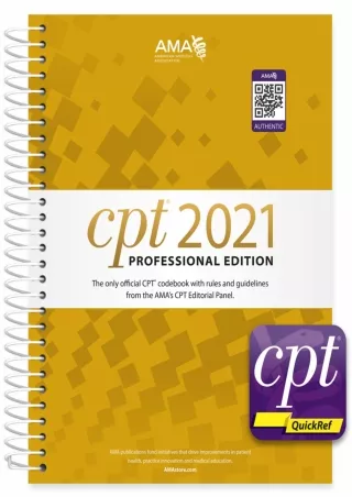 READ CPT 2021 Professional Codebook and CPT QuickRef App Package