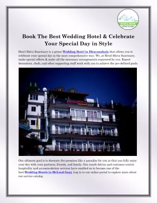 Wedding Hotel in Dharamshala