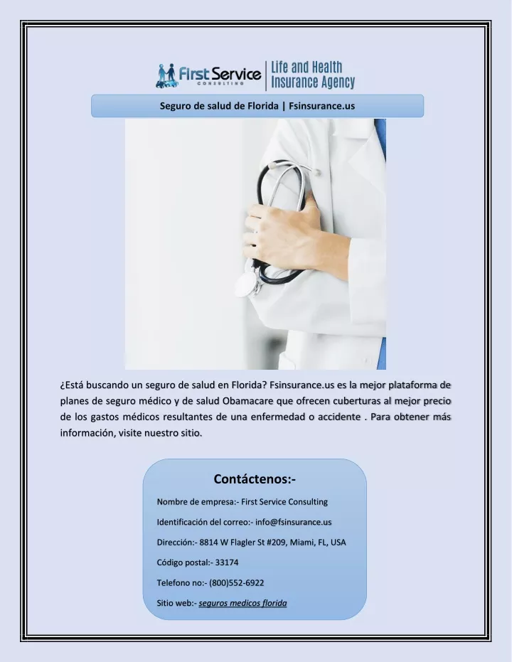 seguro de salud de florida fsinsurance us