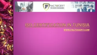 ISO Certification in Tunisia