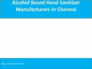 Sanitizer Manufacturers In Chennai