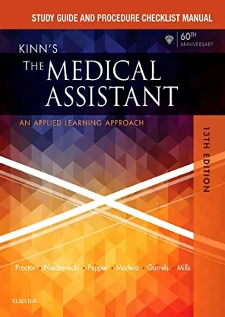 DOWNLOAD Study Guide and Procedure Checklist Manual for Kinn s The Medical