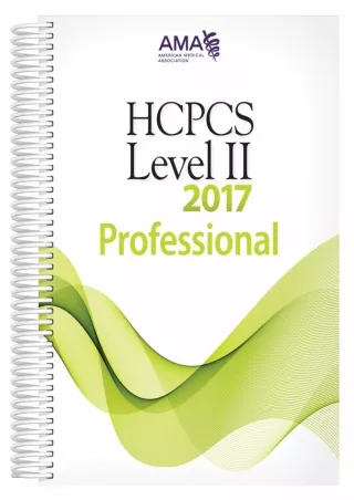 READING HCPCS 2017 Level II Professional Edition HCPCS  LEVEL II CODES AMA