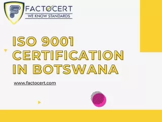 ISO 9001 Certification in Botswana