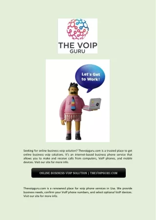 seeking for online business voip solution