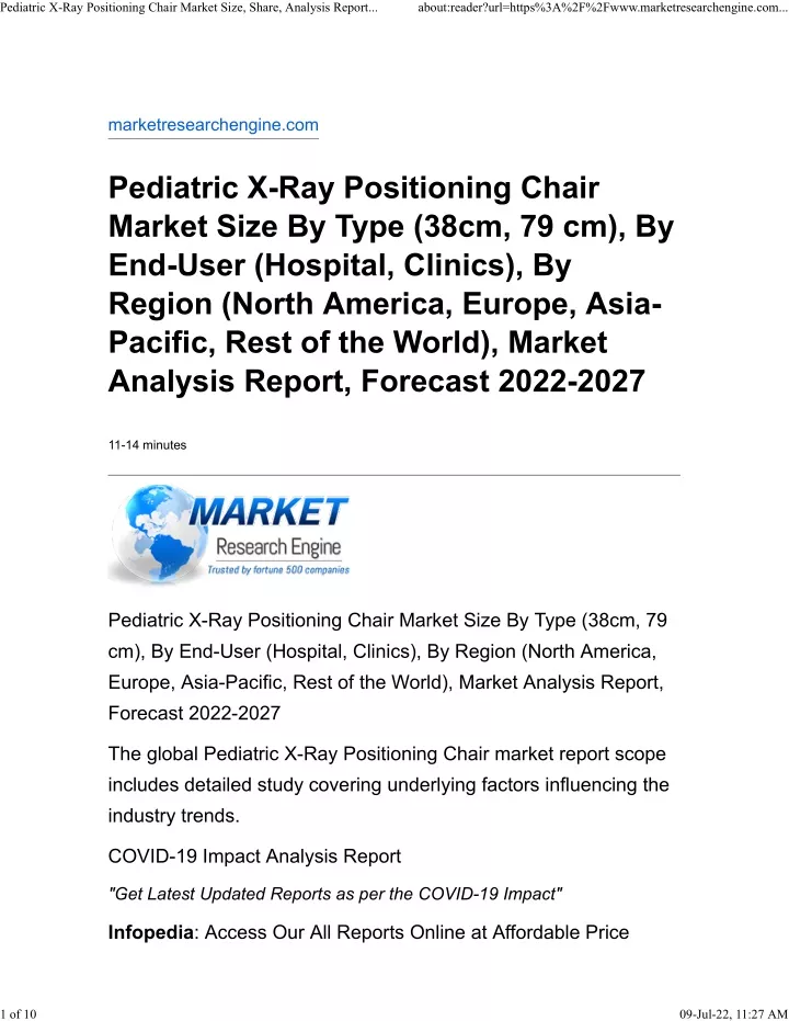 pediatric x ray positioning chair market size