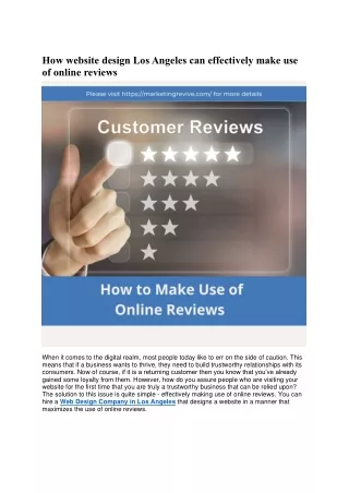 how website design los angeles can effectively