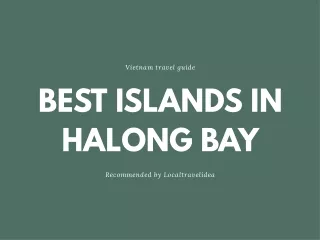 Explore top islands in Halong bay