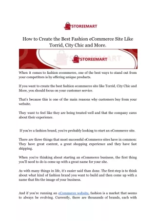 How to Create the Best Fashion eCommerce Site Like Torrid, City Chic and More