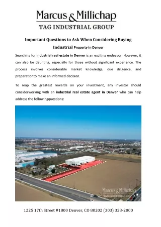 important questions to ask when considering buying