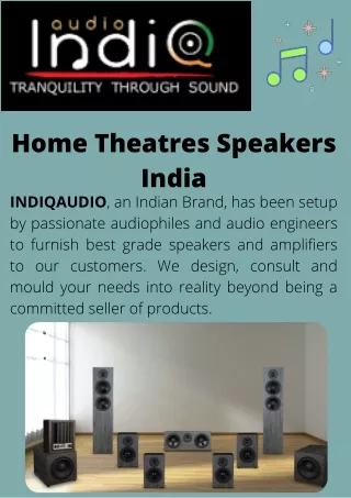 Home Theatres Speakers India