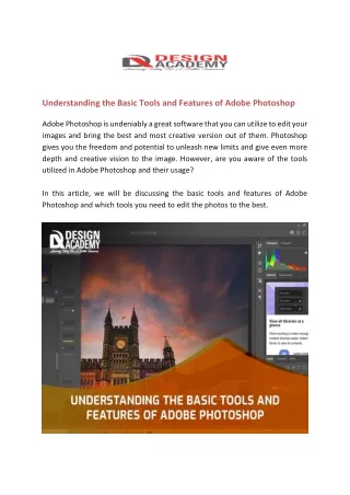understanding the basic tools and features