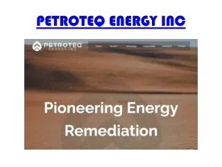 Clean Oil Recovery Technology