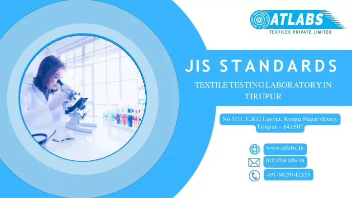 jis standards t e x t i le t e s t i n g l a b o r a t o r y i n tirupur