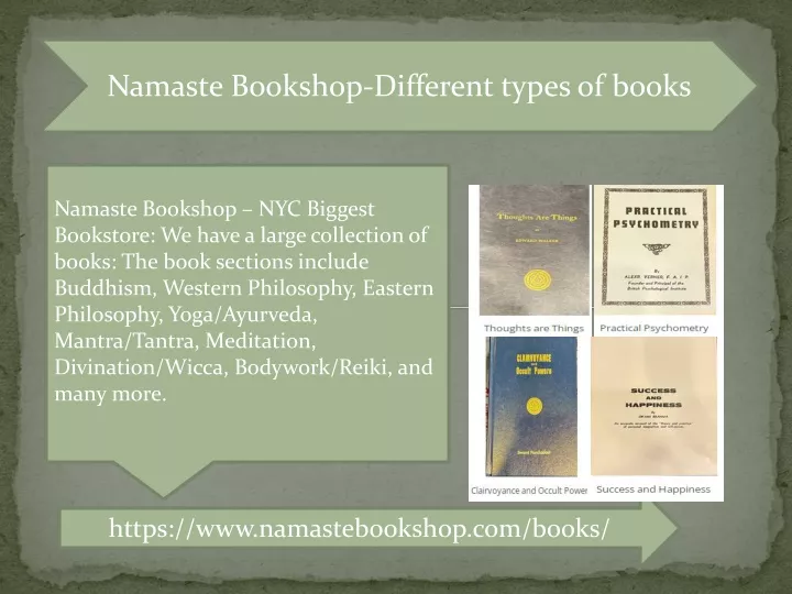 namaste bookshop different types of books