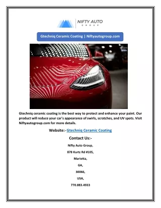 gtechniq ceramic coating niftyautogroup com