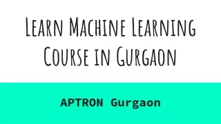 learn machine learning course in gurgaon