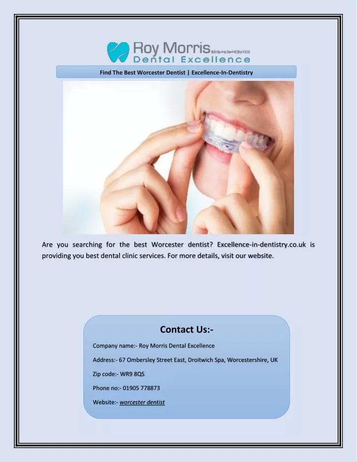 find the best worcester dentist excellence