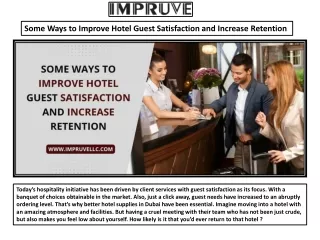 some ways to improve hotel guest satisfaction
