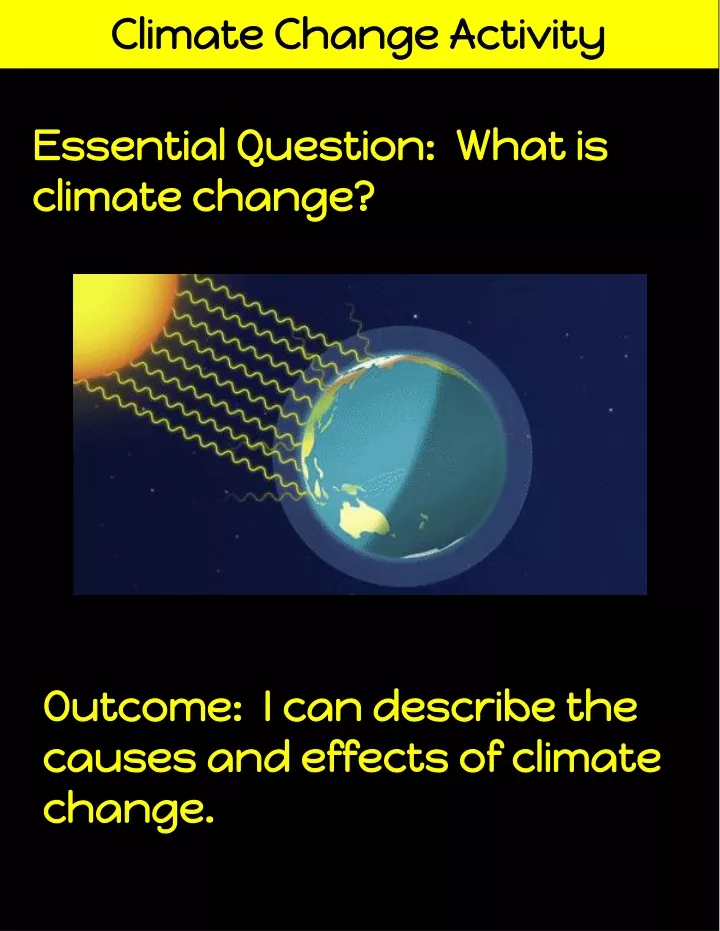 climate change activity
