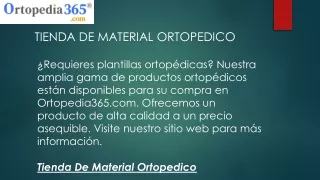 tienda de material ortopedico