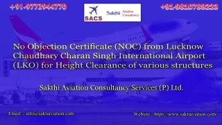 No Objection Certificate (NOC) from Lucknow Chaudhary Charan Singh International Airport (LKO)