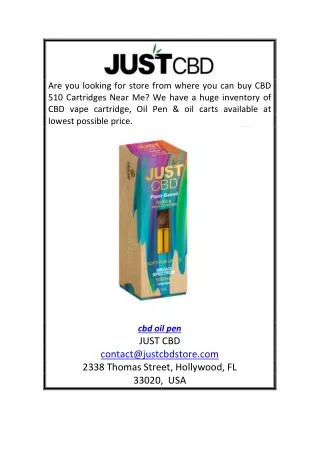 CBD Oil Pen | Justcbdstore.com