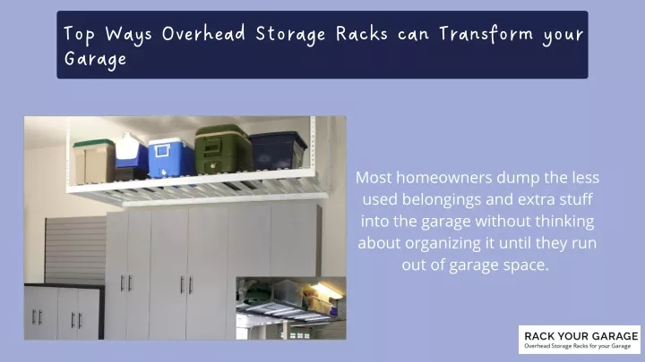 top ways overhead storage racks can transform