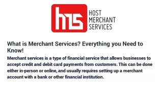 what is merchant services everything you need to know