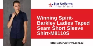 Winning Spirit-Barkley Ladies Taped Seam Short Sleeve Shirt-M8110S