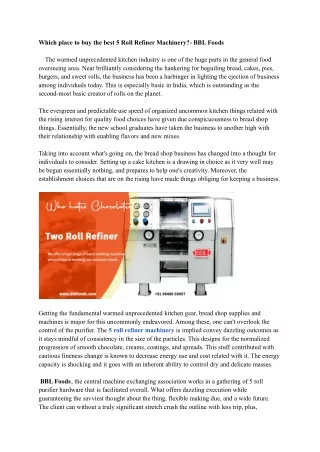 which place to buy the best 5 roll refiner