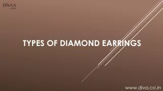 Types of Diamond Earrings