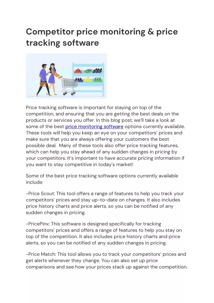 competitor price monitoring price tracking