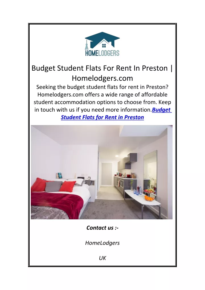 budget student flats for rent in preston