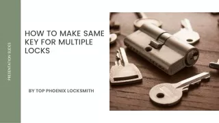How To Make Same Key for Multiple Locks
