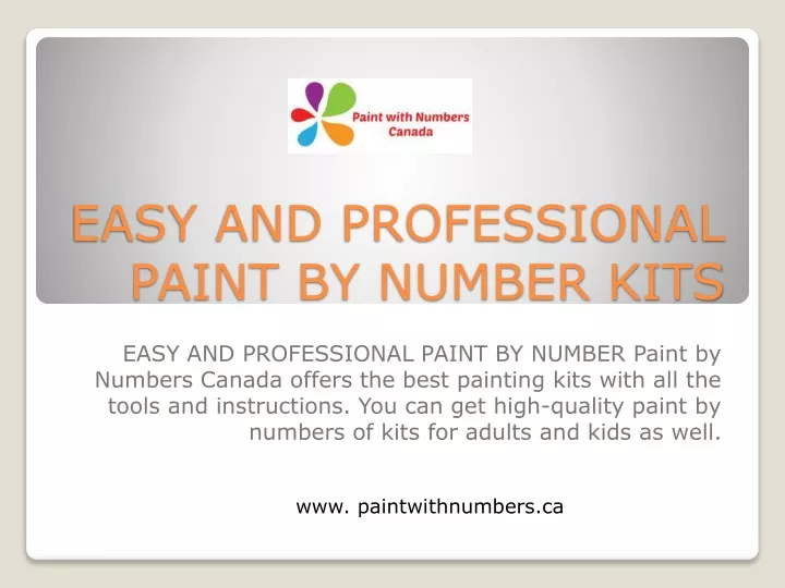 easy and professional paint by number kits